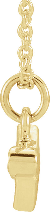 14K Yellow Gold .025 CTW Natural Diamond Petite Airplane 16-18" Necklace