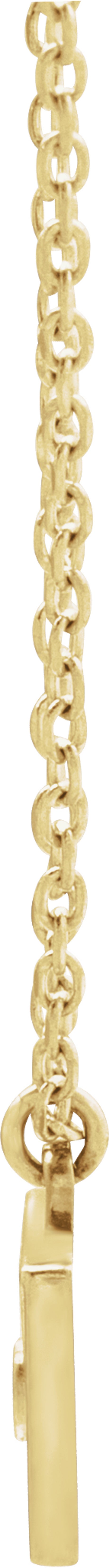 14K Yellow Gold Heart Envelope 16-18" Necklace