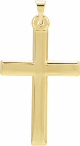 14K Yellow Cross Pendant 