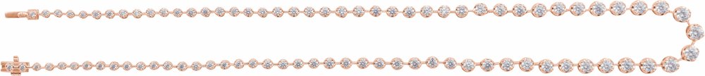 14K Rose 6 3/4 CTW Lab-Grown Diamond Line 16" Necklace