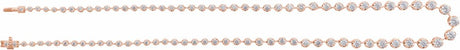 14K Rose 6 3/4 CTW Lab-Grown Diamond Line 16" Necklace