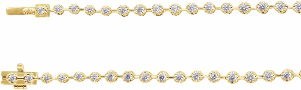 14K Yellow 6 3/4 CTW Lab-Grown Diamond Line 16" Necklace