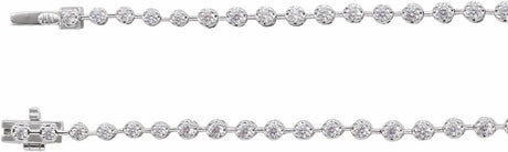 14K White 6 3/4 CTW Lab-Grown Diamond Line 16" Necklace