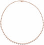 14K Rose 6 3/4 CTW Lab-Grown Diamond Line 16" Necklace