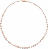 14K Rose 6 3/4 CTW Lab-Grown Diamond Line 16" Necklace