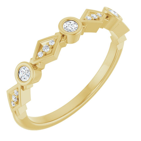 14K Yellow Gold 1/8 CTW Natural Diamond Anniversary Band