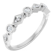 14K White Gold 1/8 CTW Natural Diamond Anniversary Band
