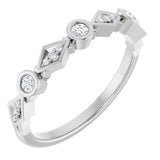 14K White Gold 1/8 CTW Natural Diamond Anniversary Band
