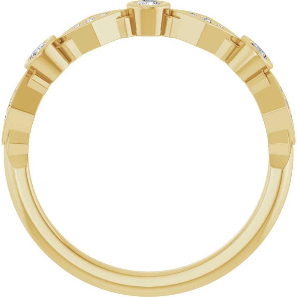 14K Yellow Gold 1/8 CTW Natural Diamond Anniversary Band