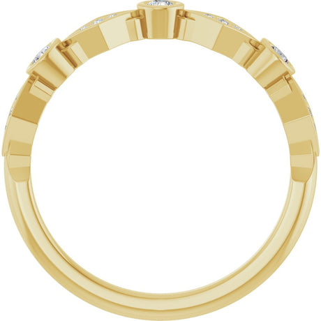 14K Yellow Gold 1/8 CTW Natural Diamond Anniversary Band