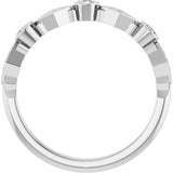 14K White 1/8 CTW Natural Diamond Anniversary Band