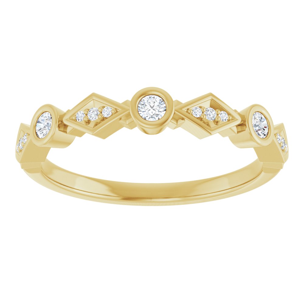 14K Yellow Gold 1/8 CTW Natural Diamond Anniversary Band