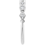 14K White Gold 1/8 CTW Natural Diamond Anniversary Band