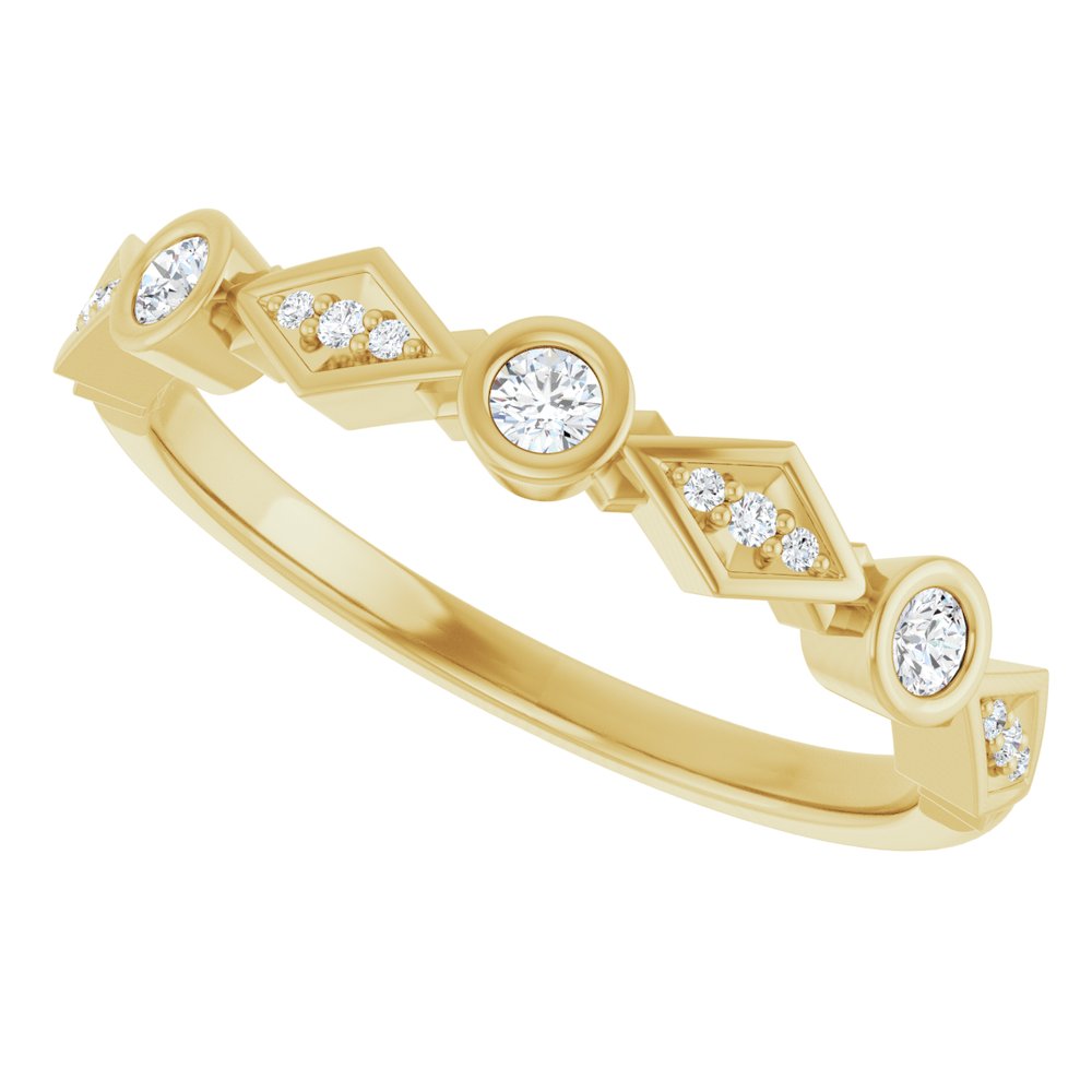 14K Yellow Gold 1/8 CTW Natural Diamond Anniversary Band