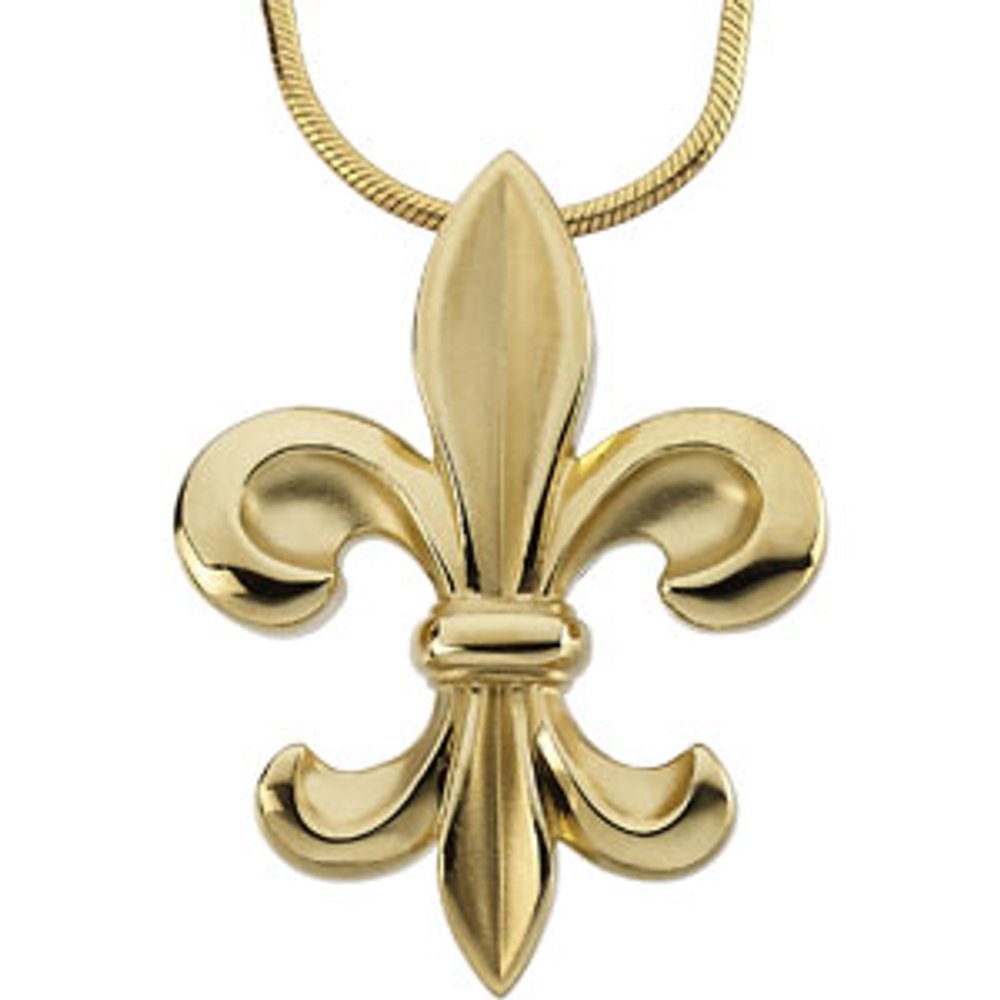 14K Yellow Fleur-de-Lis 18" Necklace