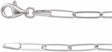 14K White 2.6 mm Paperclip-Style 18" Chain