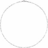 Sterling Silver 2.6 mm Paperclip-Style 20" Chain