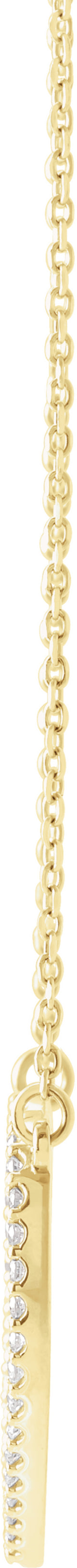 14K Yellow Gold 1/4 CTW Natural Diamond Heart 16" Necklace