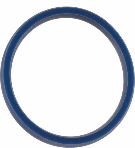 Navy Silicone 7 mm Comfort-Fit Half Round Band Size 7