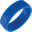 Royal Blue Silicone 7 mm Comfort-Fit Half Round Band Size 6