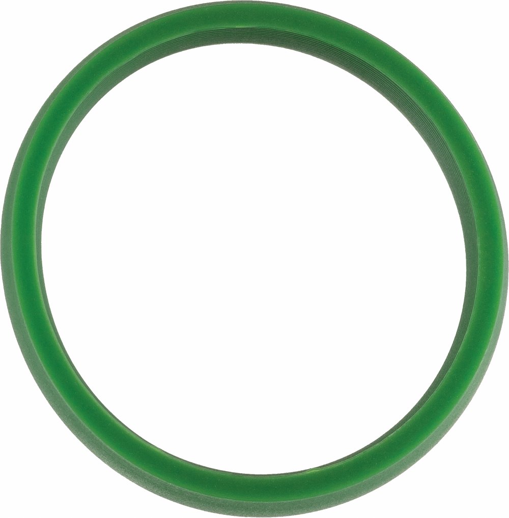 Green Silicone 7 mm Comfort-Fit Half Round Band Size 8