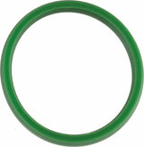 Green Silicone 7 mm Comfort-Fit Half Round Band Size 8