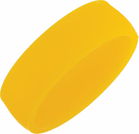 Yellow Silicone 7 mm Comfort-Fit Half Round Band Size 7