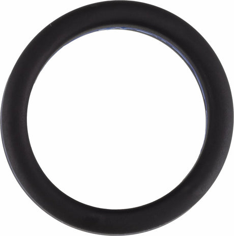 Black with Blue Stripe Silicone 8 mm Comfort-Fit Half Round Band Size 8