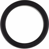 Black with White Stripe Silicone 8 mm Comfort-Fit Half Round Band
