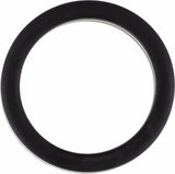 Black with White Stripe Silicone 8 mm Comfort-Fit Half Round Band Size 9