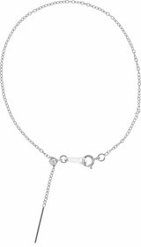 Sterling Silver 1.1 mm Adjustable Threader Cable 6-8" Chain 