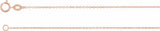 14K Rose Gold 1 mm Diamond-Cut Cable 7" Chain