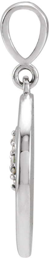 Sterling Silver .02 CTW Natural Diamond Lion Charm/Pendant