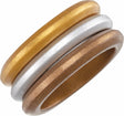 Metallic-Colored Silicone 2.5 mm Silicone Comfort-Fit Band Set Size 5