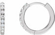 14K White Gold 1/5 CTW Lab-Grown Diamond 12 mm Hoop Earrings