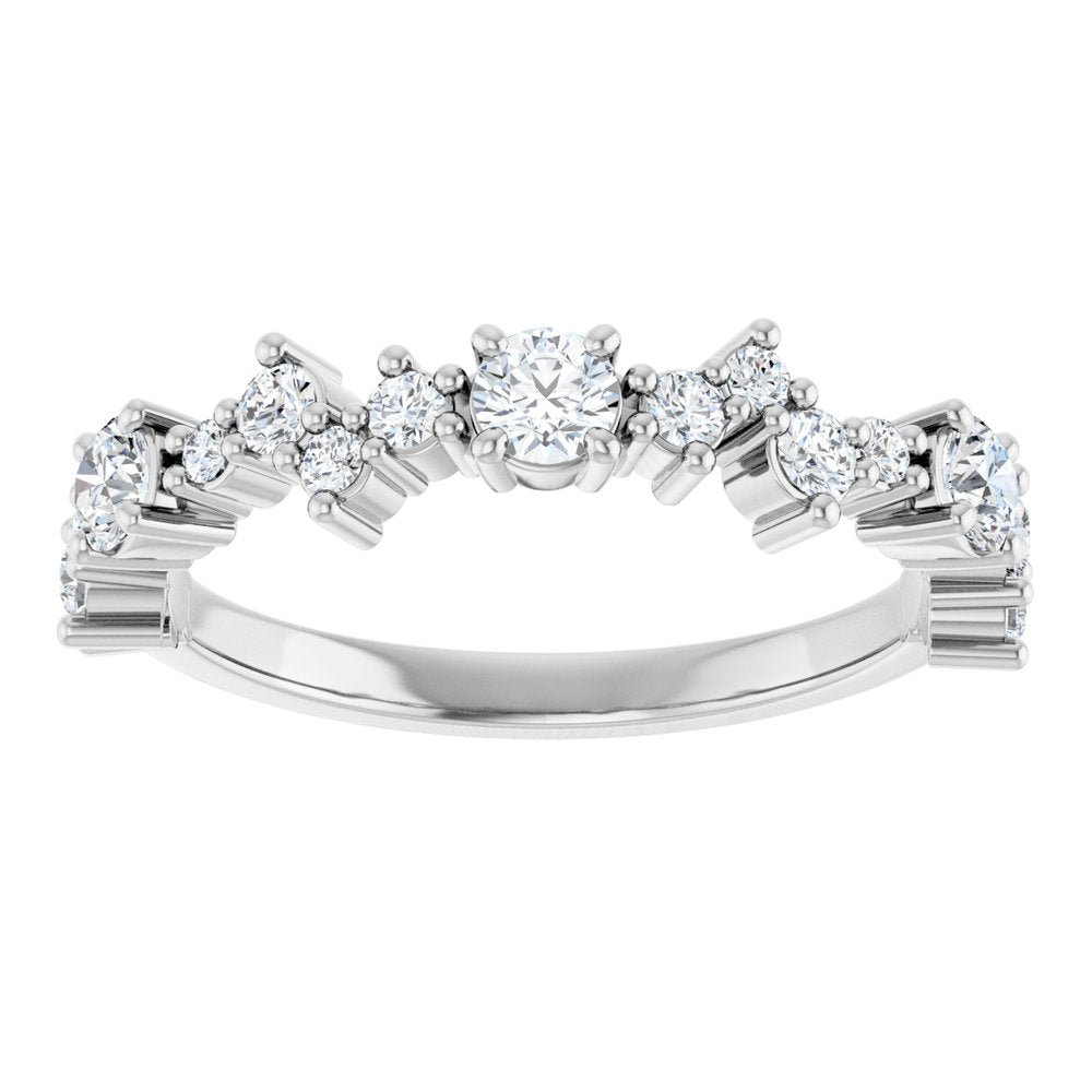 14K White 1/2 CTW Lab-Grown Diamond Anniversary Band