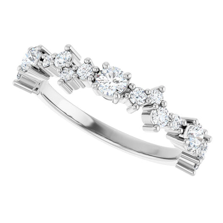 14K White 1/2 CTW Lab-Grown Diamond Anniversary Band