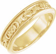 10K Yellow Gold 5.5 mm Claddagh Comfort-Fit Flat Band Size 10