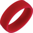 Maroon Silicone 7 mm Comfort-Fit Half Round Band Size 7