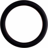 Black with Red Stripe Silicone 8 mm Comfort-Fit Half Round Band