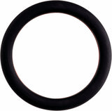 Black with Red Stripe Silicone 8 mm Comfort-Fit Half Round Band Size 8