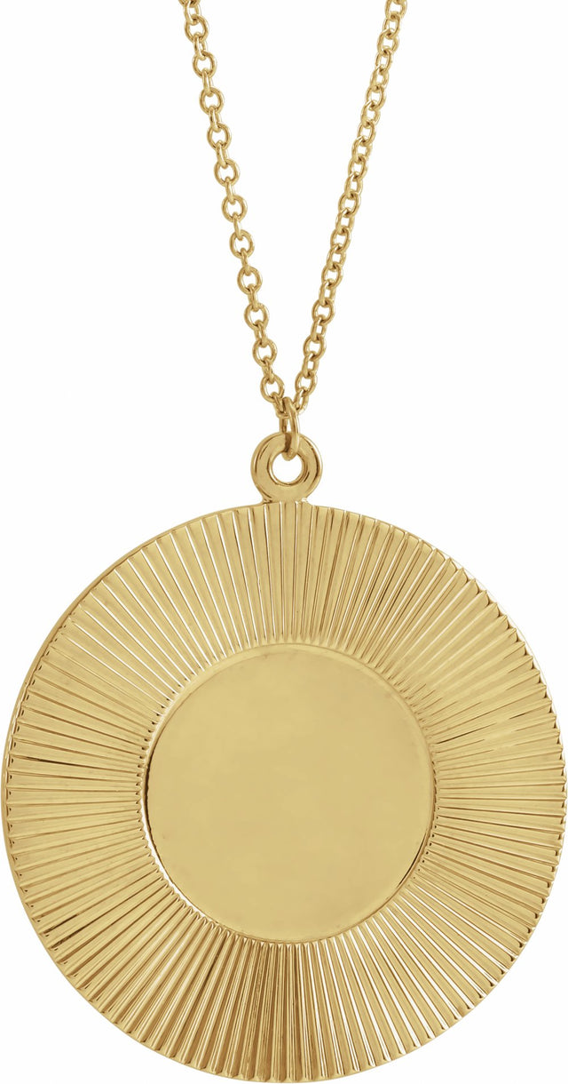 14K Yellow Sunburst 20" Necklace