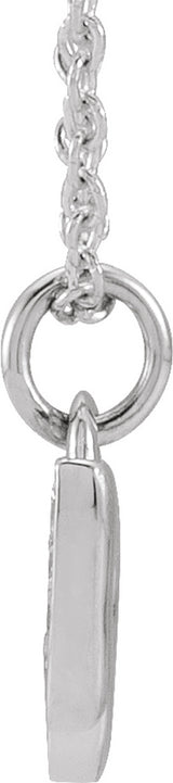14K White Gold .05 CTW Natural Diamond Petite Music Note 16-18" Necklace