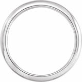 14K White Gold 5.5 mm Claddagh Comfort-Fit Flat Band Size 7