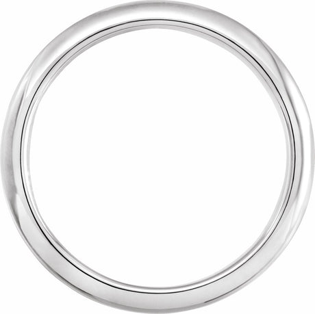 14K White Gold 5.5 mm Claddagh Comfort-Fit Flat Band Size 7