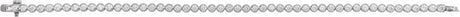 Sterling Silver 3 1/2 CTW Lab-Grown Diamond Bezel-Set 7" Bracelet
