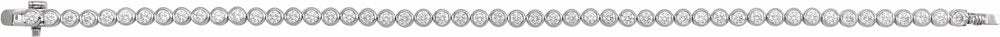 14K White Gold 3 1/2 CTW Lab-Grown Diamond Bezel-Set 7" Bracelet