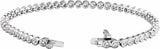 14K White Gold 3 1/2 CTW Lab-Grown Diamond Bezel-Set 7" Bracelet