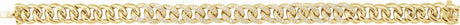 14K Yellow 3/4 CTW Natural Diamond Curb 7" Bracelet
