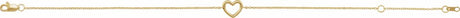14K Yellow Gold Heart 6 1/2-7 1/2" Bracelet
